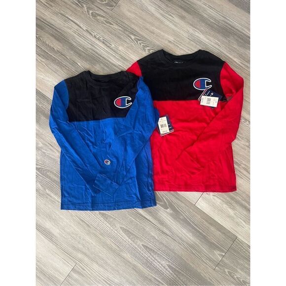 NWT Champion bundle of 2 Boys M long sleeve t-shirts - Picture 1 of 5